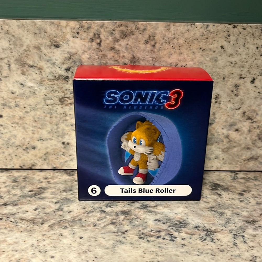 McDonald’s 2024 Sonic the Hedgehog 3 Tails Blue Roller Happy Meal Toy